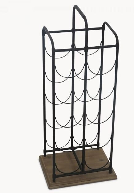 Avondale Wood &amp; Iron Wine Rack