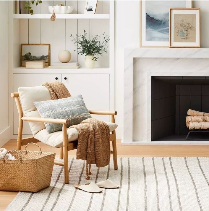 Studio McGee Holly Sling Back Accent Chair Cream/Natural