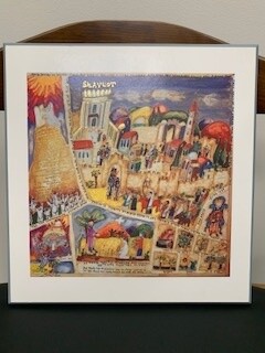 Original Watercolor Reproduction on board by Michal Meron