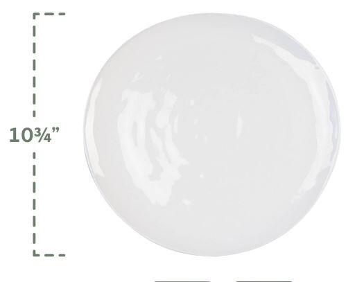 Everyday White by Fitz and Floyd Organic 10.75In Dinner Plate