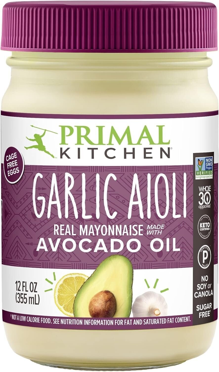 Primal Kitchen Garlic Aioli Mayo with Avocado Oil, 12oz