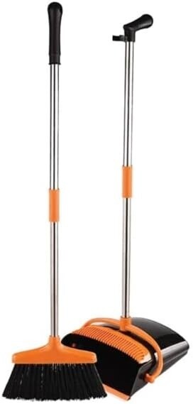 Solucet Long-Handled Broom &amp; Dustpan Set