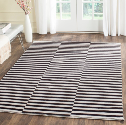 Safavieh Montauk Clark Ivory / Black 6 ft. x 9 ft. Indoor Area Rug
