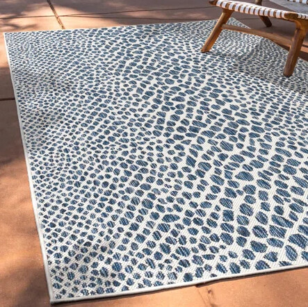 Jill Zarin Abstract Blue Indoor Area Rug, 5&#39;3&quot; x 8&quot;
