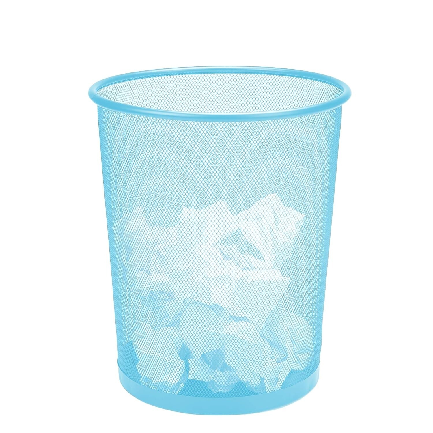 Mind Reader Mesh Trash Can, 16.65L Blue