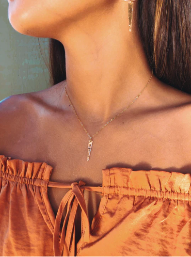 Toasted Dainty Lil Spike Necklace