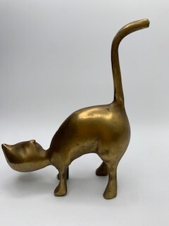 Vintage Brass Cat