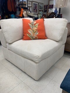 Off White Cream Corner Chair