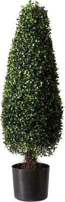 Nearly Natural Boxwood Tower Topiary UV Resistant Tree, 3-Feet, Green