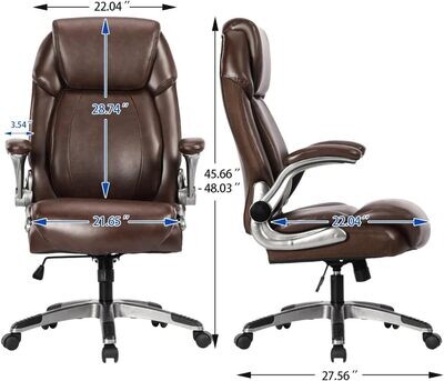 KCREAM Executive Ergonomic Office Desk Chair, Brown