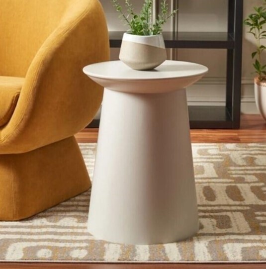 Gladys Iron Pedestal End Table