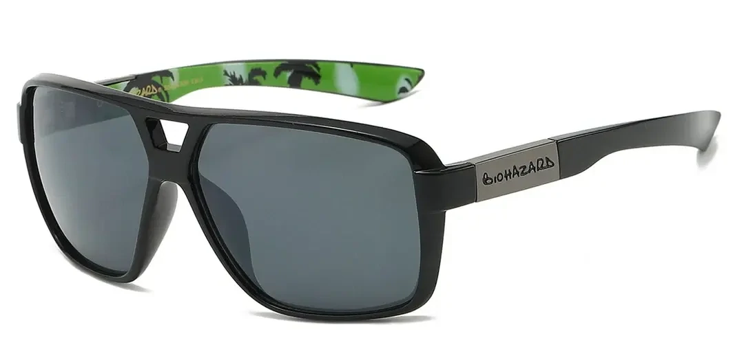 Biohazard Palm Tree Sports Wrap Sunglasses