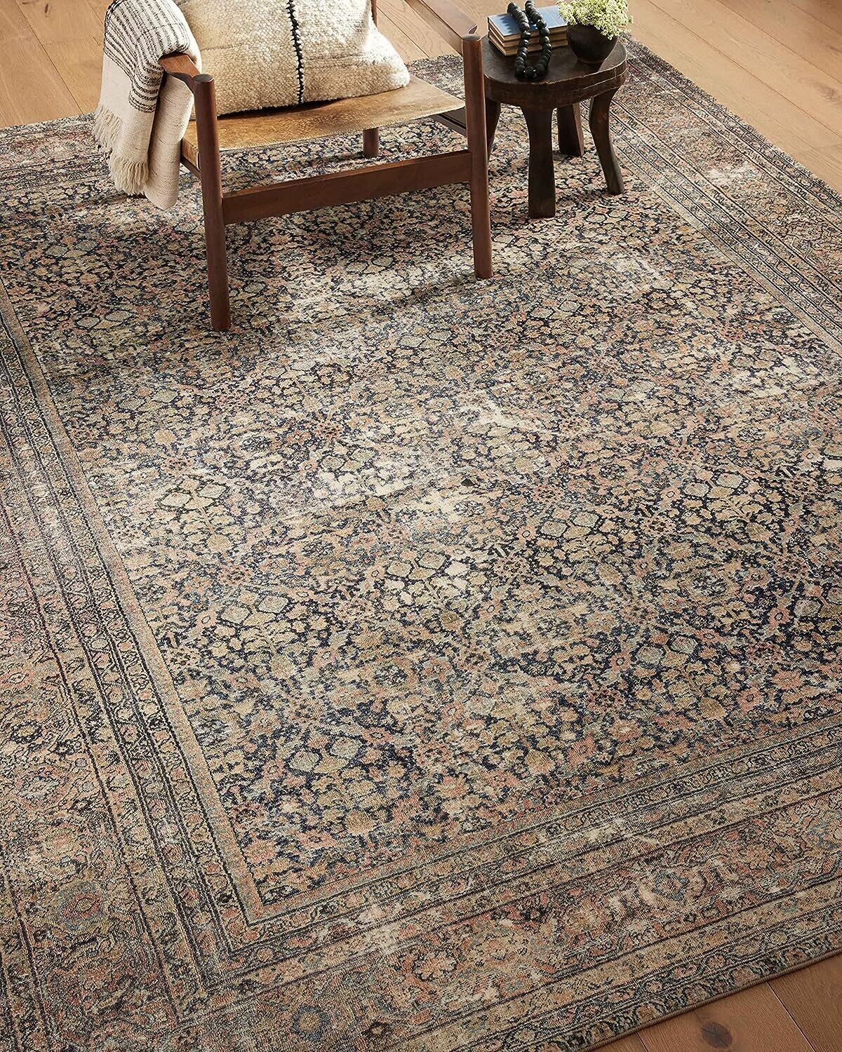 Amber Lewis x Loloi Morgan Denim/Multi Rug 7&#39;3&quot; x 9&#39;3&quot;