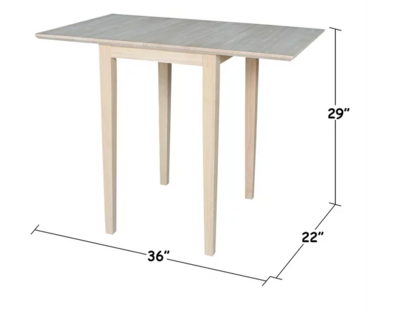 International Concepts Small Dropleaf Dining Table