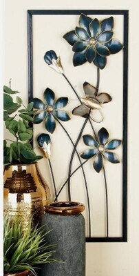 Zimlay Natural Iron Flower &amp; Butterfly Wall Decor