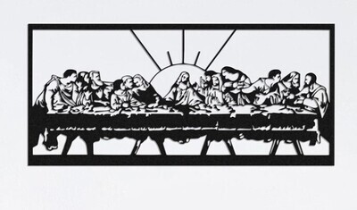 Jesus Last Supper Metal Wall Decor, 38"x14"