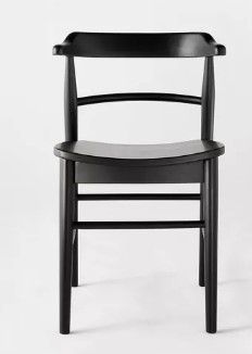 Kaysville Curved Back Wood Dining Chair, Black