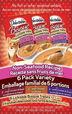 Delectables Non Seafood Stew Cat Treat Variety, 18 Pack