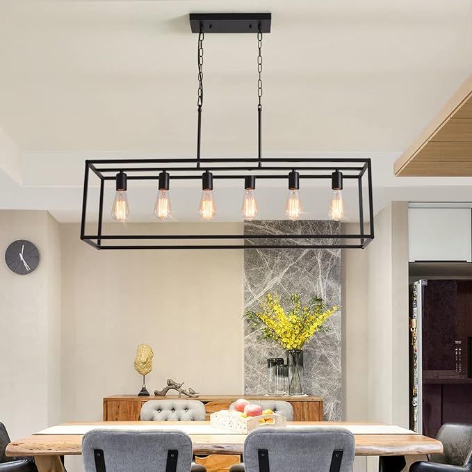 Garwarm 6 Light Rectangle Chandelier