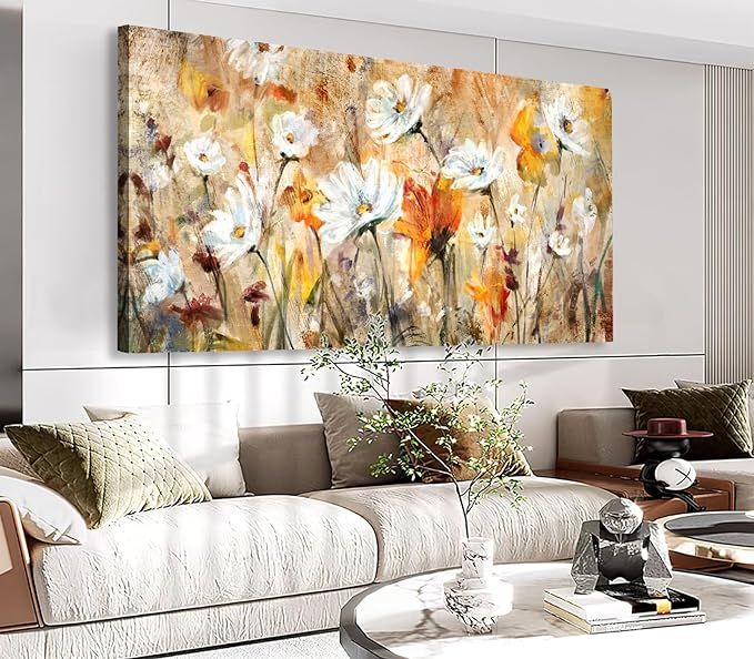 VEAEE Flowers Wall Art, 40x20