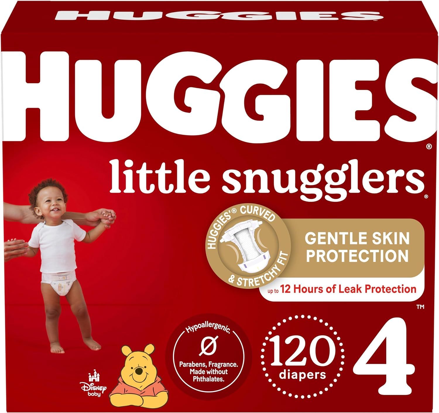 Huggies Little Snugglers Baby Diapers, Size 4