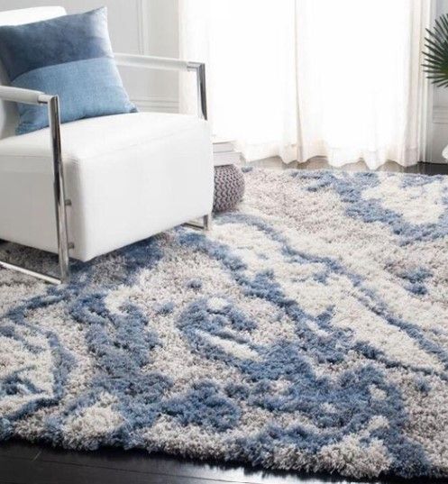 Tristan Abstract Rug 6&#39;x9&#39; Blue/Grey