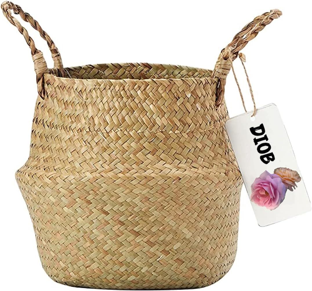 Seagrass Basket Pot-Belly Basket Hand-Woven