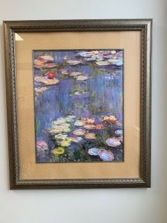 Framed Claude Monet Water Lily Print 25&quot; x 29&quot;