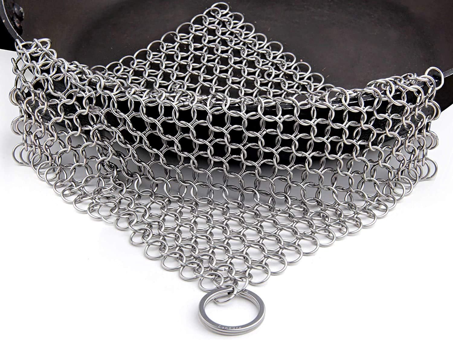 Candure Chainmail Cast Iron Cleaner, 7&quot; x 7&quot;