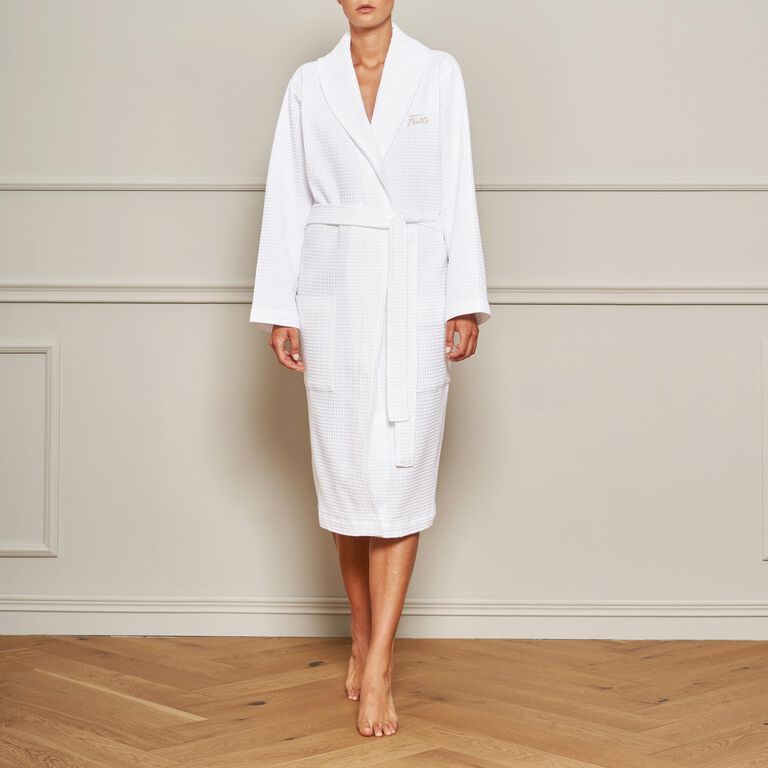 Frette 1860 Women&#39;s Waffle Bathrobe, XL