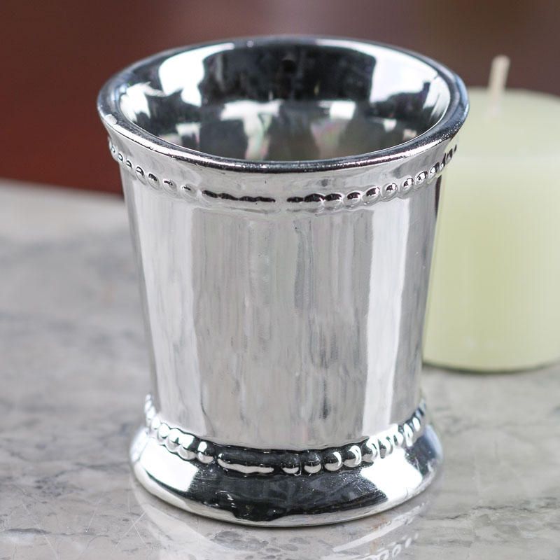 Silver Mint Julep Cup Votive Candle Holder