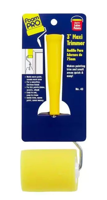 FoamPRO 3 in. x 3/8 in. Foam Maxi Trim Roller