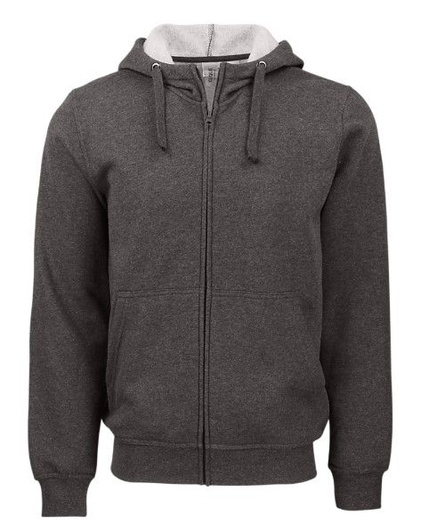 Clique Unisex Hoodie Full Zip, Anthracite Melange, Medium