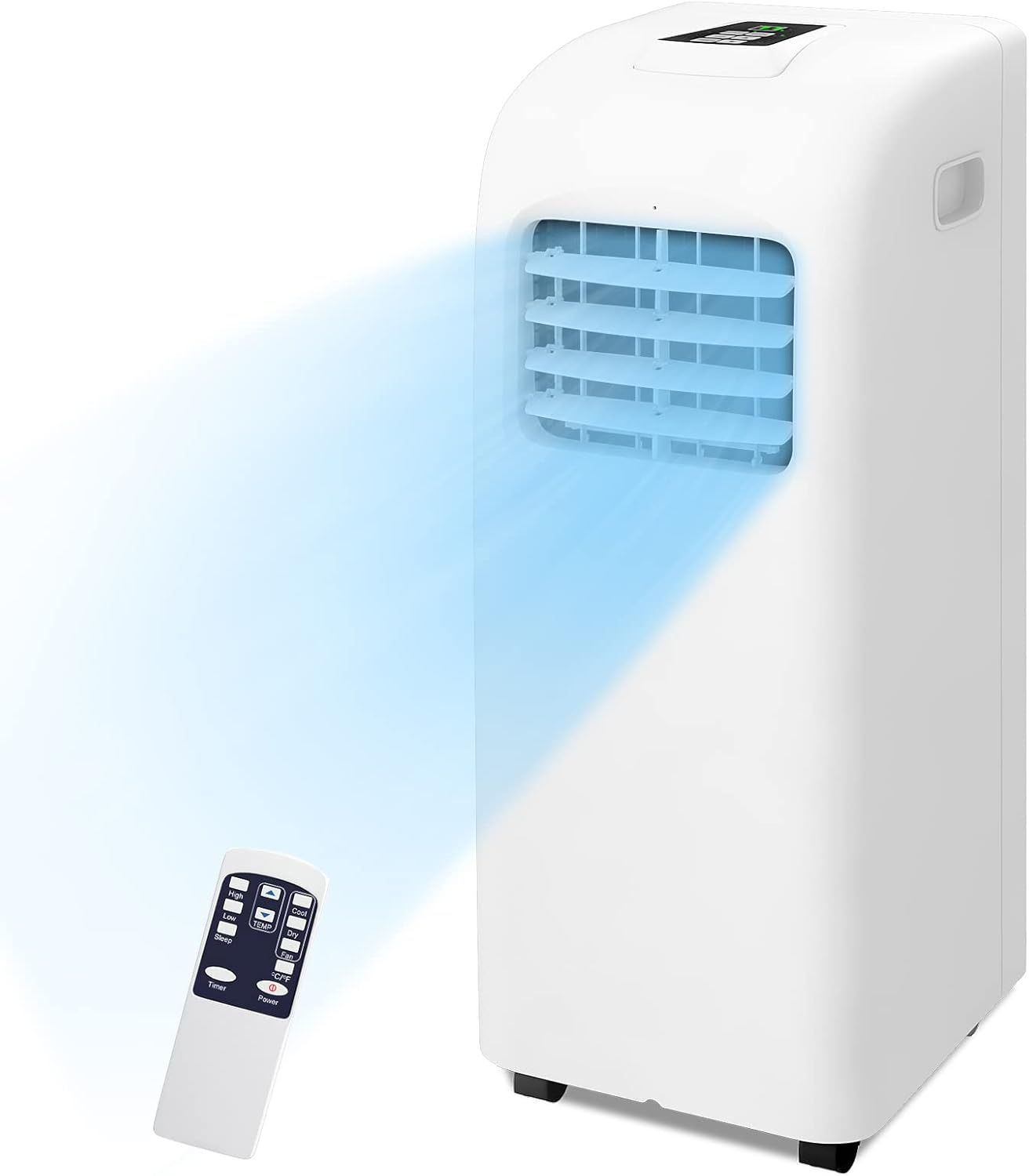 8,000 BTU Remote Control Portable Air Conditioner, White