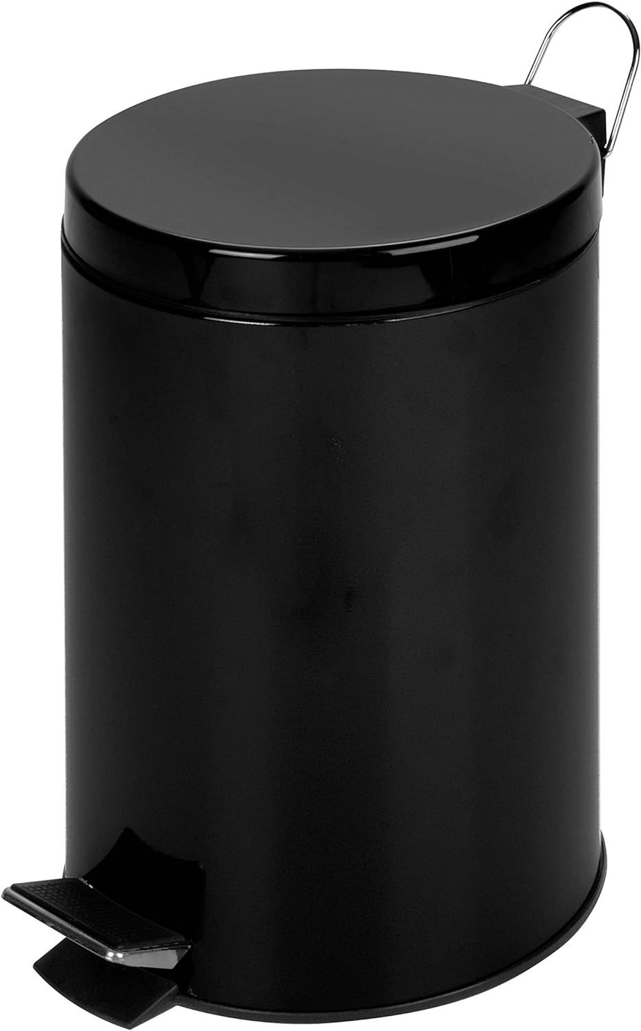 Honey-Can-Do 12L Step Trash Can, Matte, Black