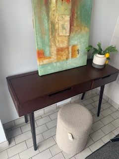 Flip Top Vanity Desk with Mirror