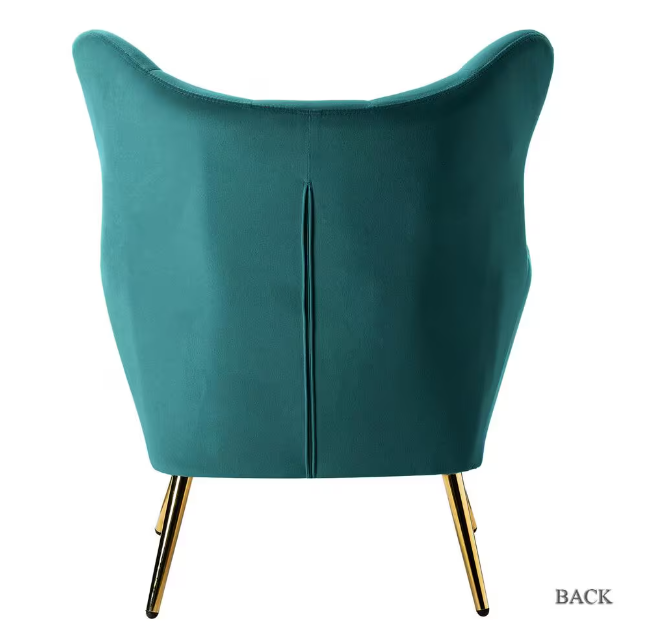Jayden Creation Jacob Green Tufted Accent Wingback Chair