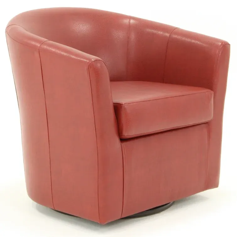 Andover Mills Hanshaw Upholstered Swivel Barrel Chair