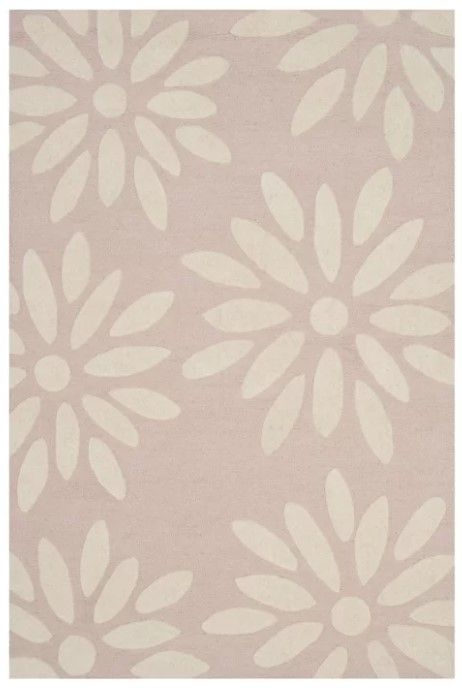 Claro Floral 4&#39; x 6&#39; Wool Pink/Ivory Area Rug