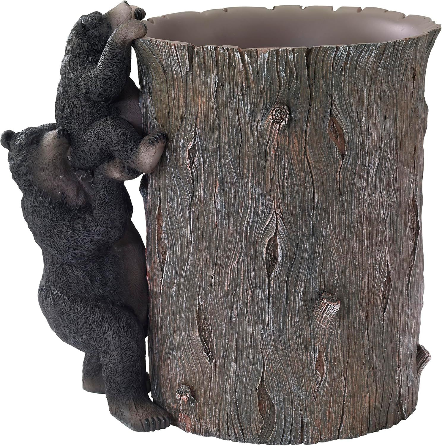 *AS IS* Avanti Linens Black Bear Lodge Waste Basket