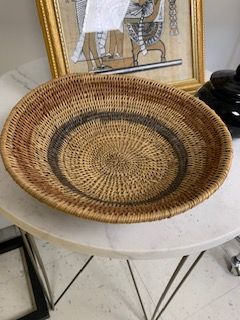 Shallow Basket; Primitive/Bohemian Decor