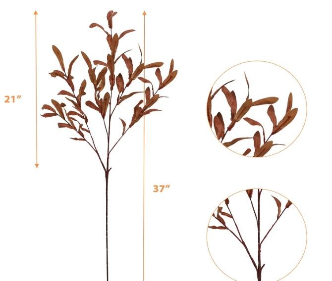 Artificial Olive Leaves, 37&quot; Long Stem