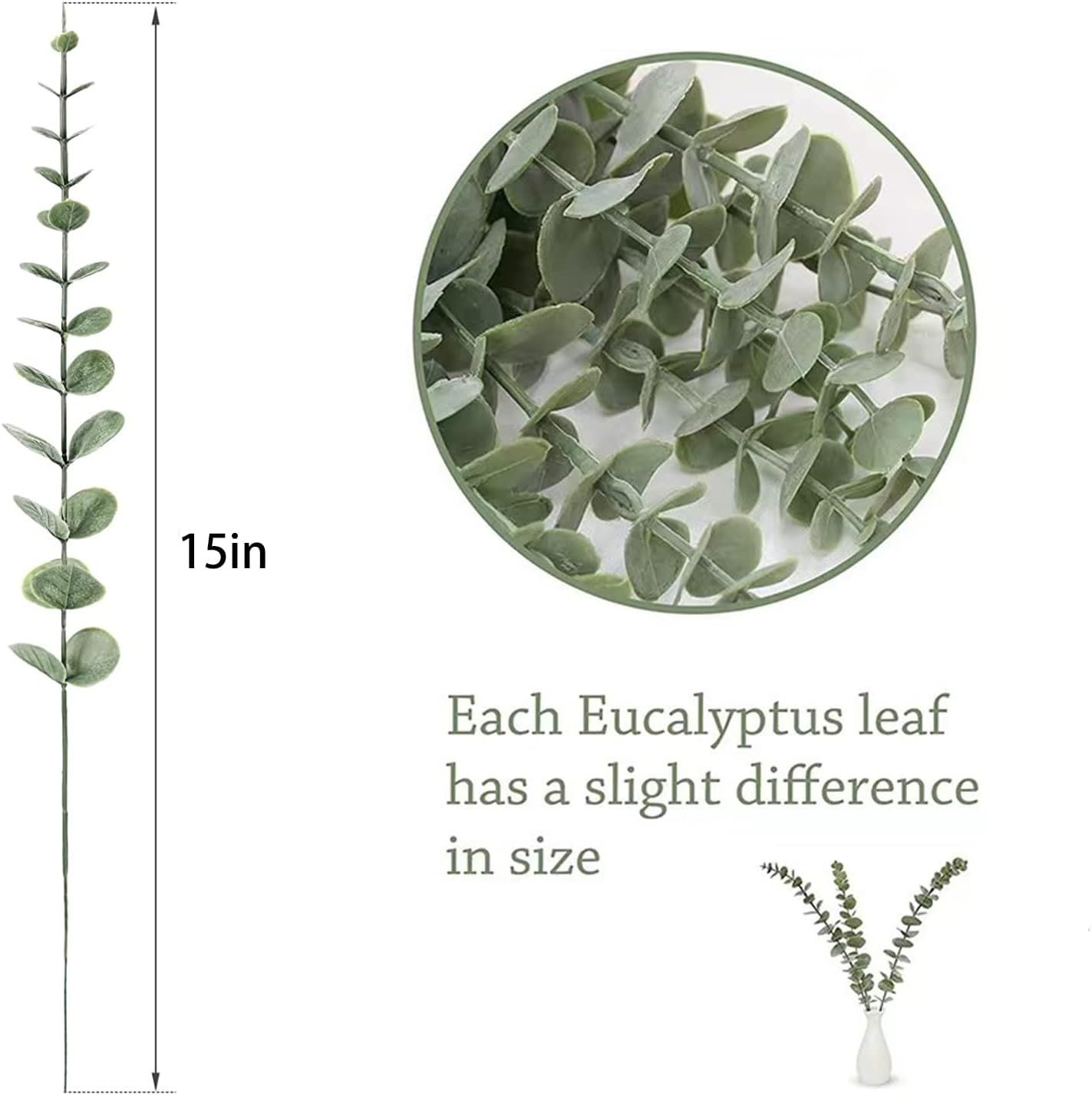 Artificial Eucalyptus Stem; 15&quot;