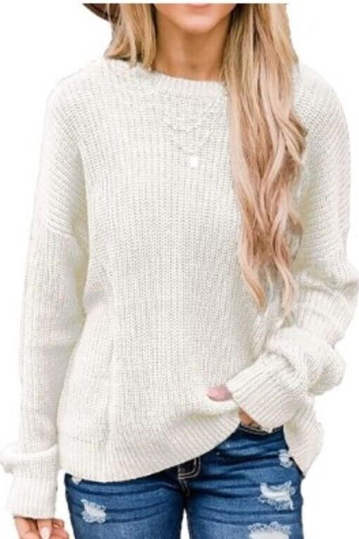 Gfeaden Womens Knitted Crewneck - XL / Cream