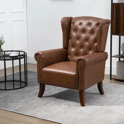 Charlton Home Abdul-Ahad Faux Leather Wingback Chair