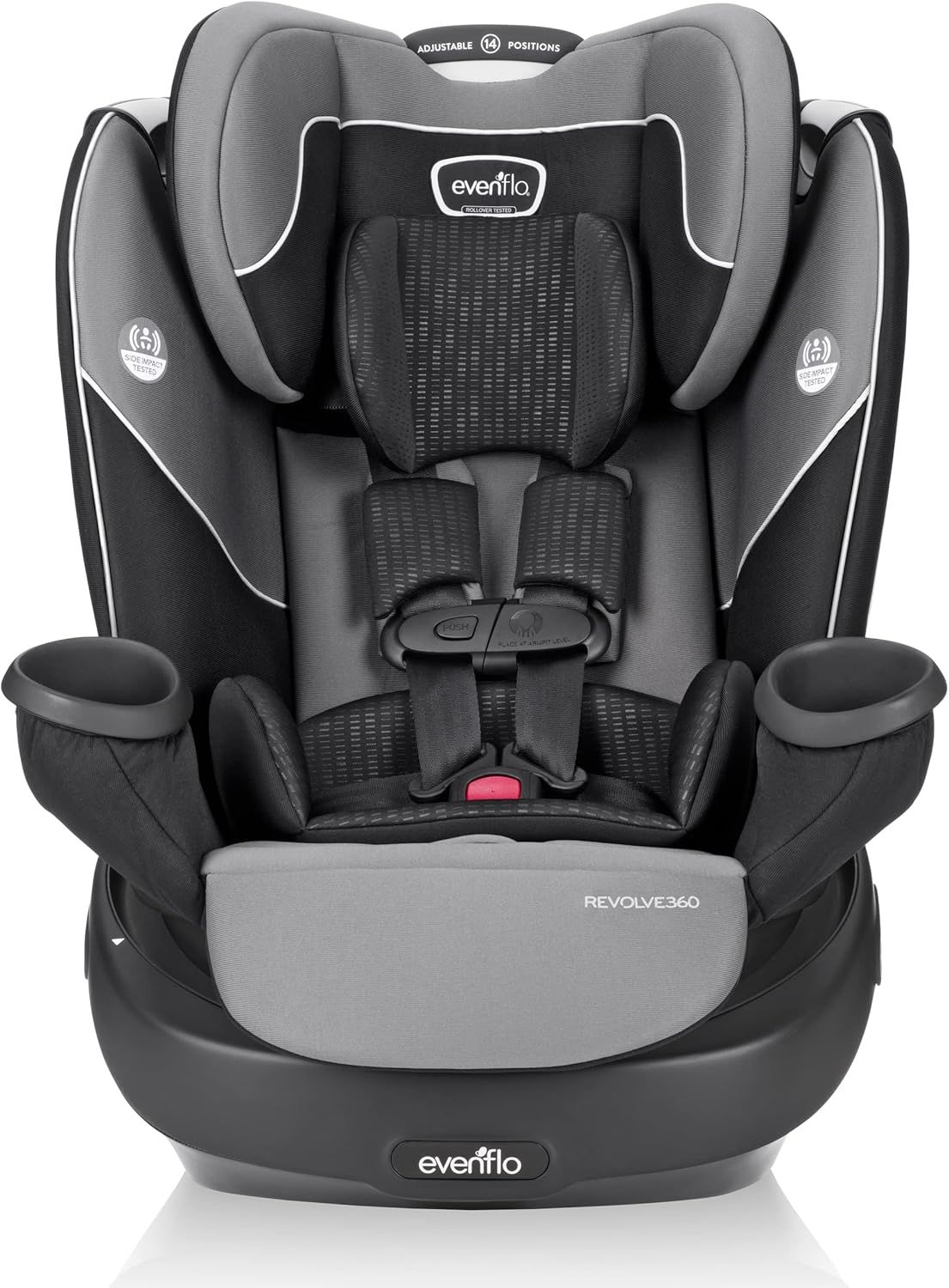Evenflo Revolve360 All-In-One Convertible Car Seat, Amherst Gray