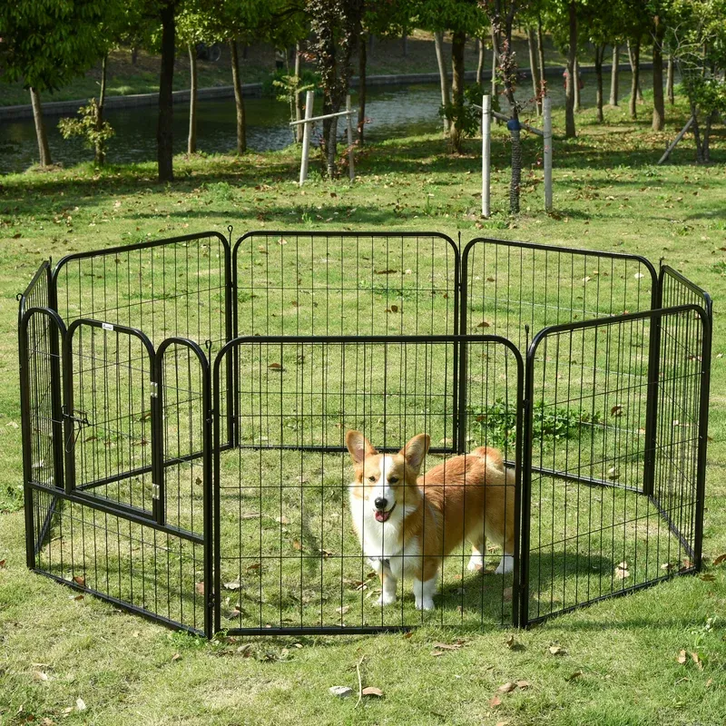 31&#39;&#39; H 8 Panel Metal Exercise Pen w/ Door