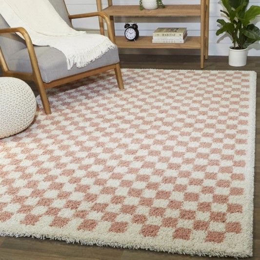 Modern Farmhouse Rafe Checkered Area Rug, 5&#39;3 x 7&#39;3&quot;