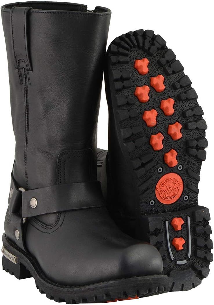 Milwaukee Leather Men&#39;s Classic Motorcycle Harness Boots