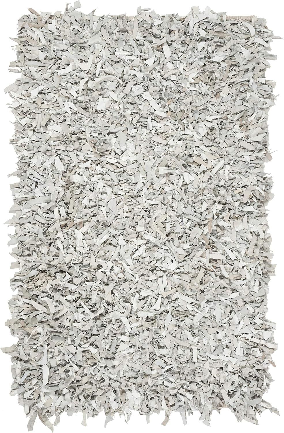SAFAVIEH Leather Shag Collection 4&#39; x 6&#39;